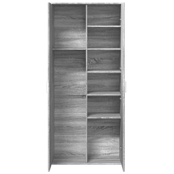Highboard Grau Sonoma 80x35x180 cm Holzwerkstoff