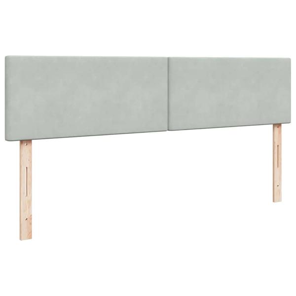 Ottoman-Bett mit Matratze Hellgrau 160x200 cm Samt