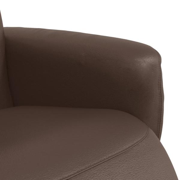 Relaxsessel mit Fußteil Braun Kunstleder