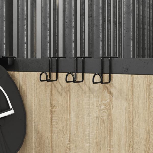 ARDEBO.de - Trensenhalter 3 Stk. Schwarz Stahl