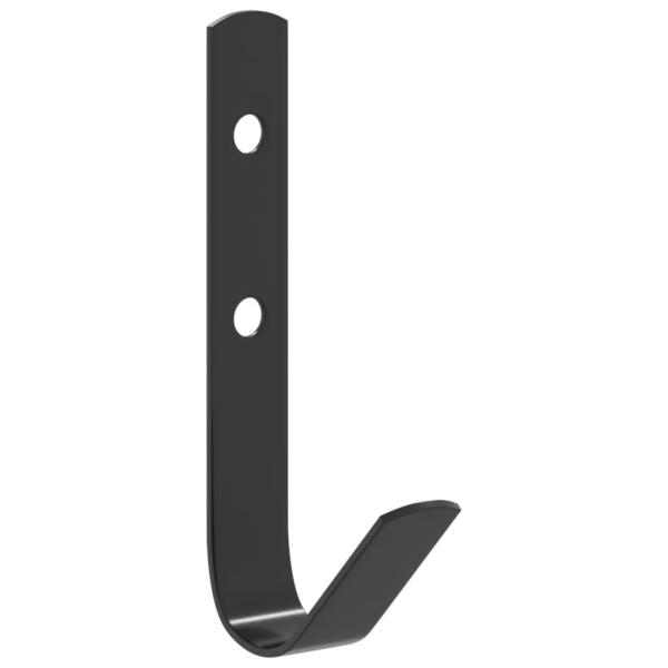 Wandhaken J-Form 12 Stk. Schwarz Stahl