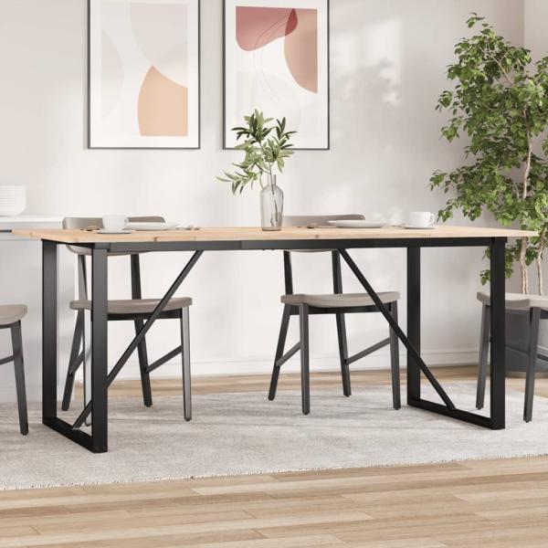 ARDEBO.de - Esstisch O-Gestell 180x90x75 cm Massivholz Kiefer und Gusseisen