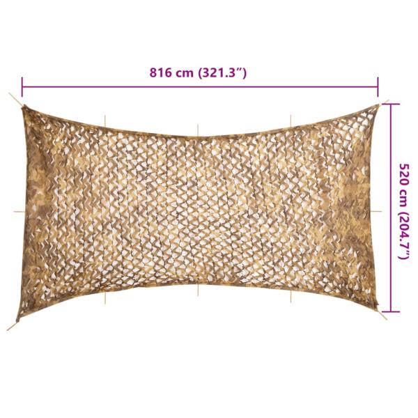 Tarnnetz mit Aufbewahrungstasche 816x520 cm Sandfarbe