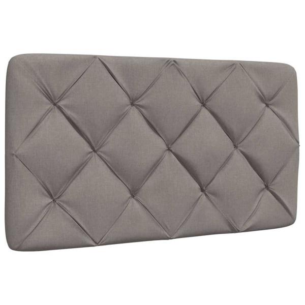 Bett mit Matratze Taupe 90x190 cm Stoff