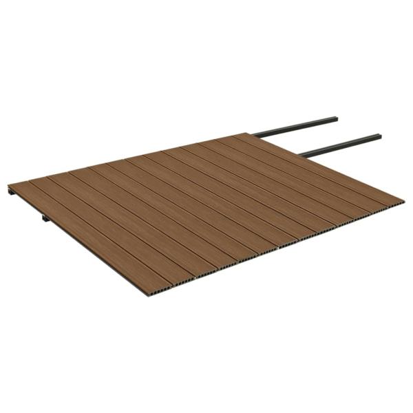 WPC Terrassendielen mit Zubehör Braun und Grau 26 m² 2,2 m