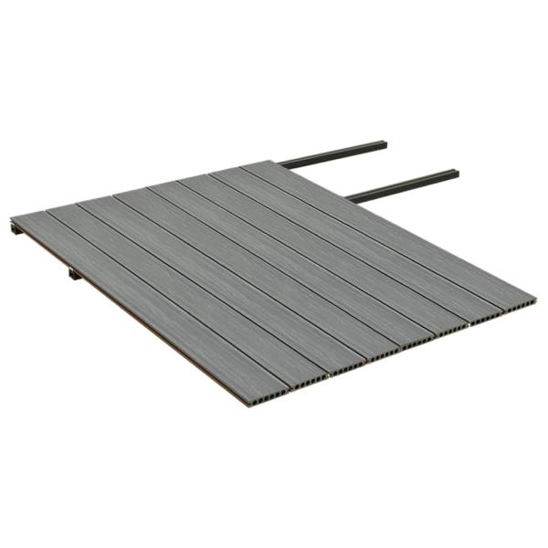 WPC Terrassendielen mit Zubehör Braun und Grau 16 m² 2,2 m