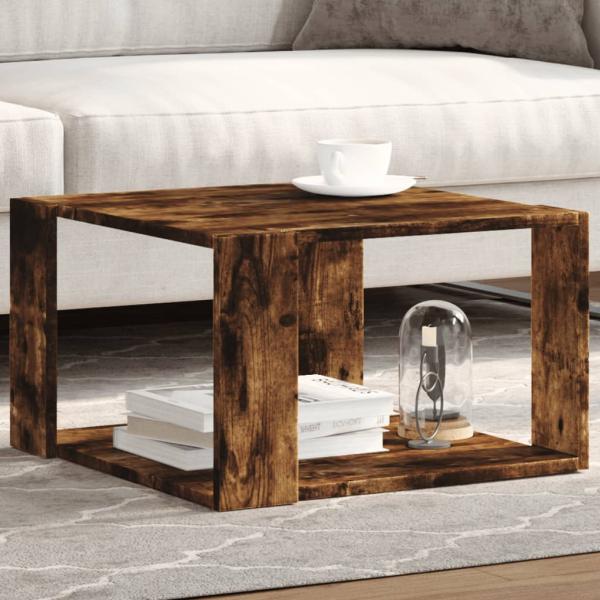 ARDEBO.de - Couchtisch Räuchereiche 51,5x51,5x30 cm Holzwerkstoff