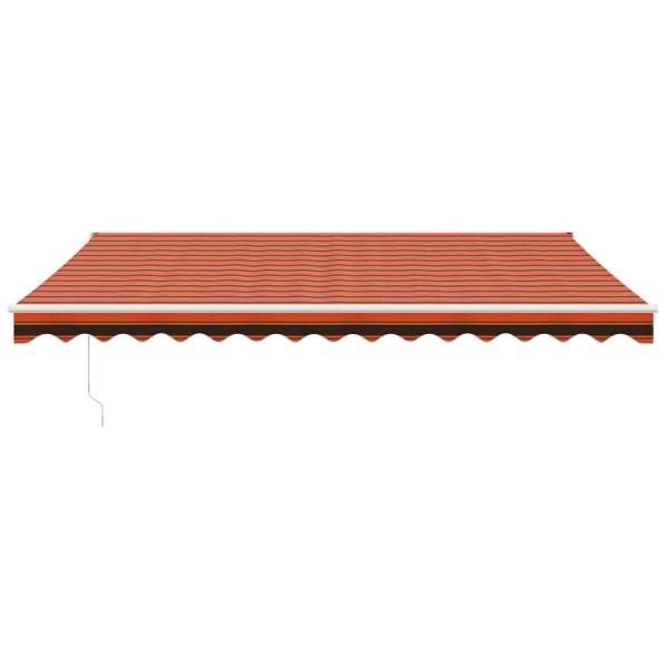 Elektrische Markise mit Kurbel Orange und Braun 4x3 m
