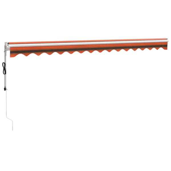 Elektrische Markise mit Kurbel Orange und Braun 4x3 m