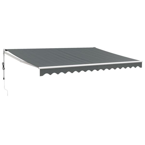 Elektrische Markise mit Kurbel Anthrazit 4x3 m