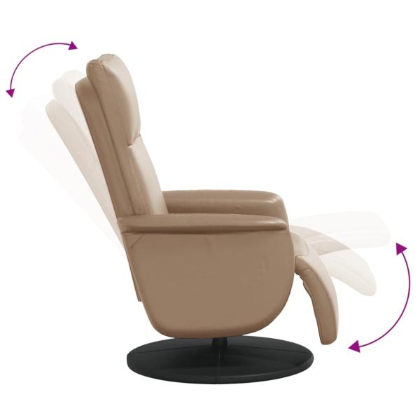 Relaxsessel mit Fußteil Cappuccino-Braun Kunstleder