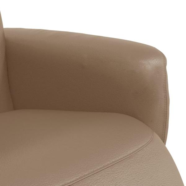 Relaxsessel mit Fußteil Cappuccino-Braun Kunstleder