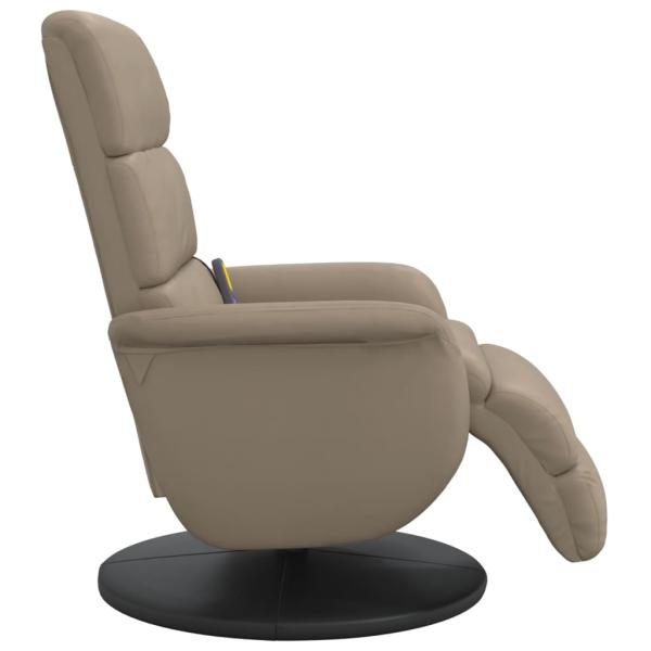 Massagesessel mit Fußteil Cappuccino-Braun Kunstleder