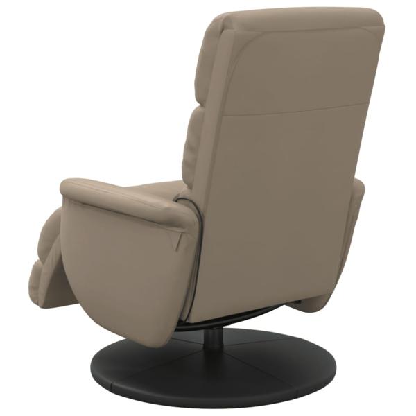 Massagesessel mit Fußteil Cappuccino-Braun Kunstleder