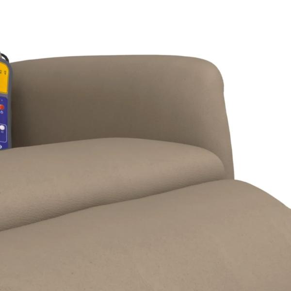 Massagesessel mit Fußteil Cappuccino-Braun Kunstleder