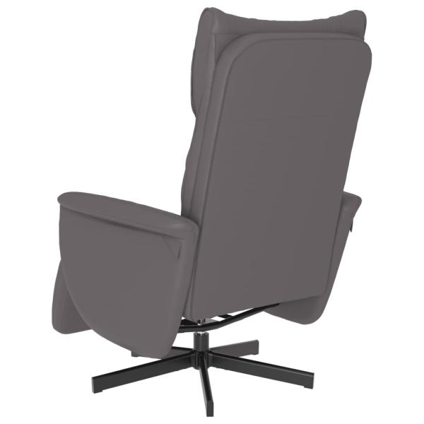 Relaxsessel mit Fußteil Grau Kunstleder