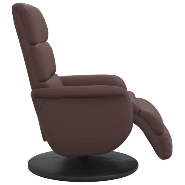 Relaxsessel mit Fußteil Braun Kunstleder