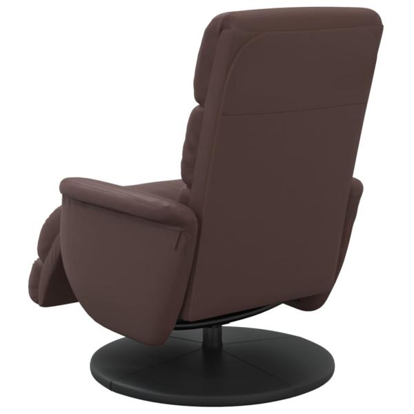 Relaxsessel mit Fußteil Braun Kunstleder