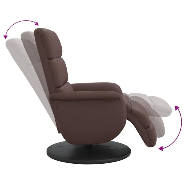 Relaxsessel mit Fußteil Braun Kunstleder