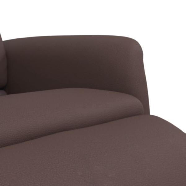 Relaxsessel mit Fußteil Braun Kunstleder