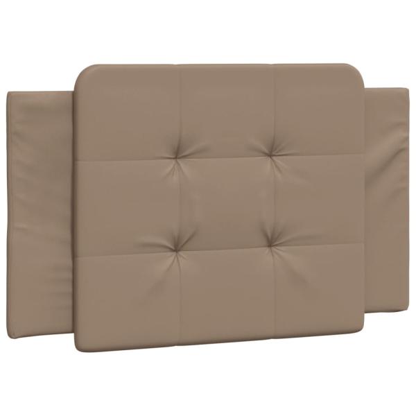 Bettgestell mit Kopfteil Cappuccino-Braun 90x190 cm Kunstleder