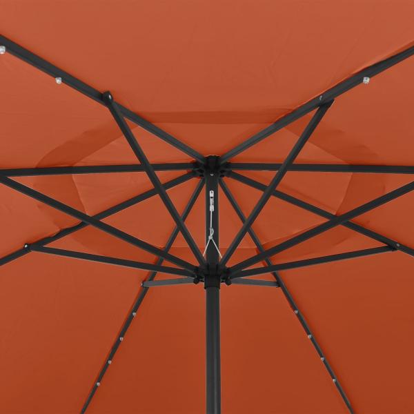 Sonnenschirm mit LED-Beleuchtung 400 cm Terrakotta