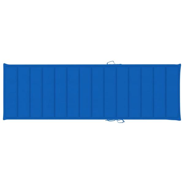 Sonnenliegen 2 Stk. mit Tisch und Auflagen Massivholz Akazie