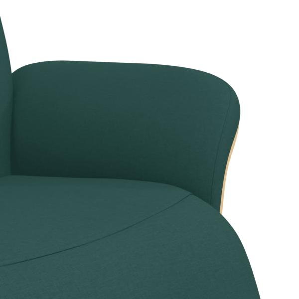 Relaxsessel mit Fußteil Dunkelgrün Stoff