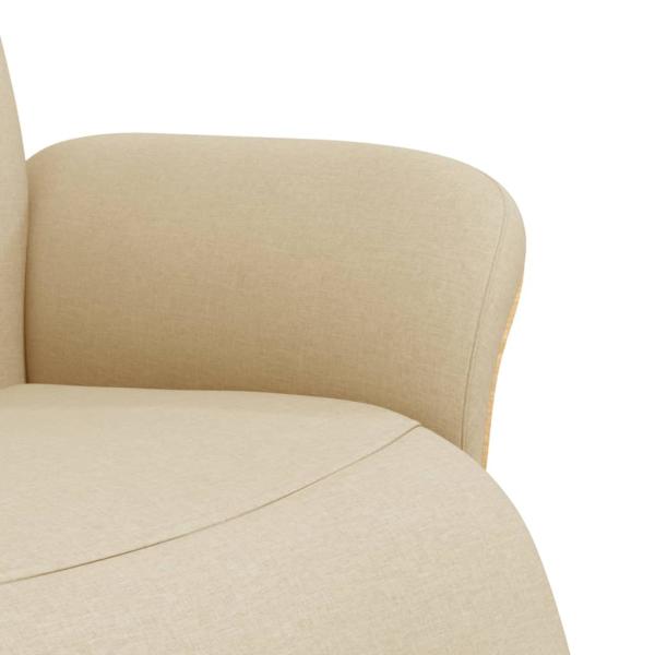 Relaxsessel mit Fußteil Creme Stoff