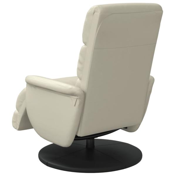 Relaxsessel mit Fußteil Creme Kunstleder