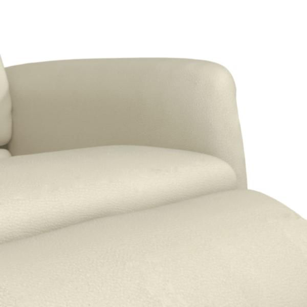 Relaxsessel mit Fußteil Creme Kunstleder