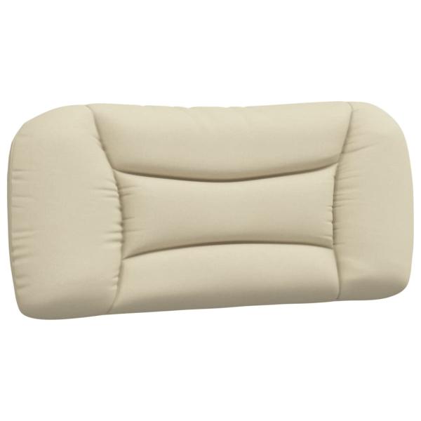 Bett mit Matratze Creme 90x190 cm Stoff