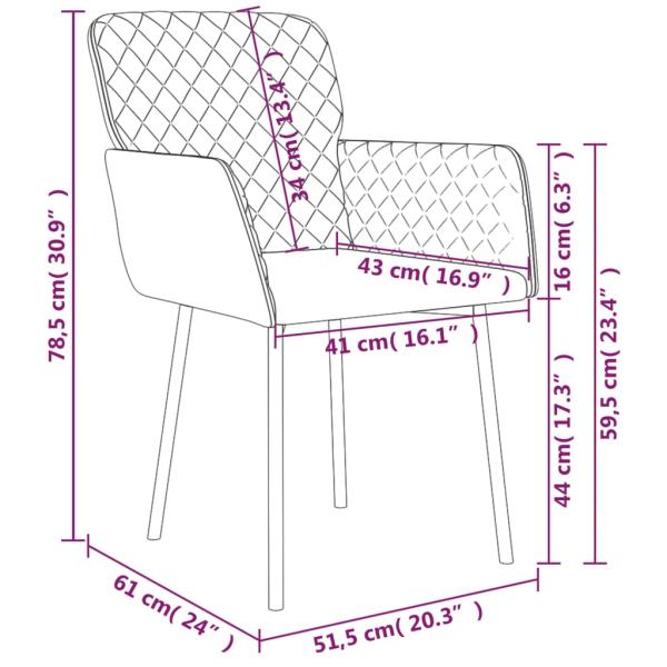 Esszimmerstühle 2 Stk. Gelb Samt