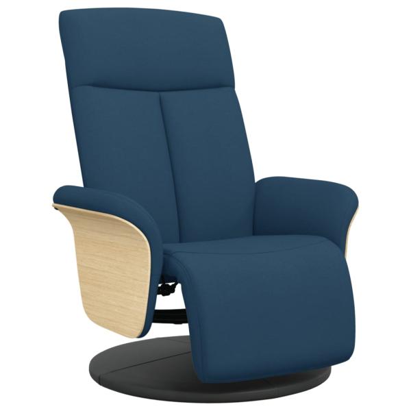 Relaxsessel mit Fußteil Blau Stoff