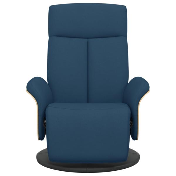Relaxsessel mit Fußteil Blau Stoff