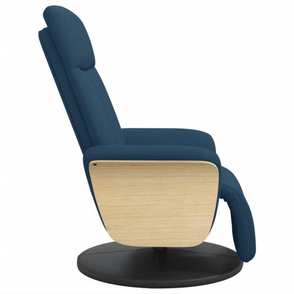 Relaxsessel mit Fußteil Blau Stoff