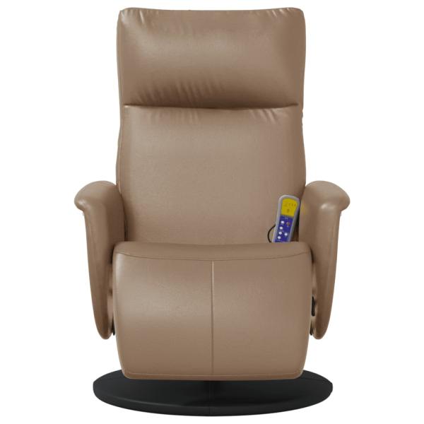 Massagesessel mit Fußteil Cappuccino-Braun Kunstleder