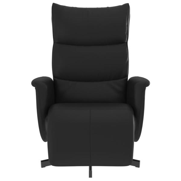 Relaxsessel mit Fußteil Schwarz Kunstleder