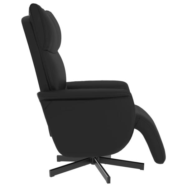 Relaxsessel mit Fußteil Schwarz Kunstleder