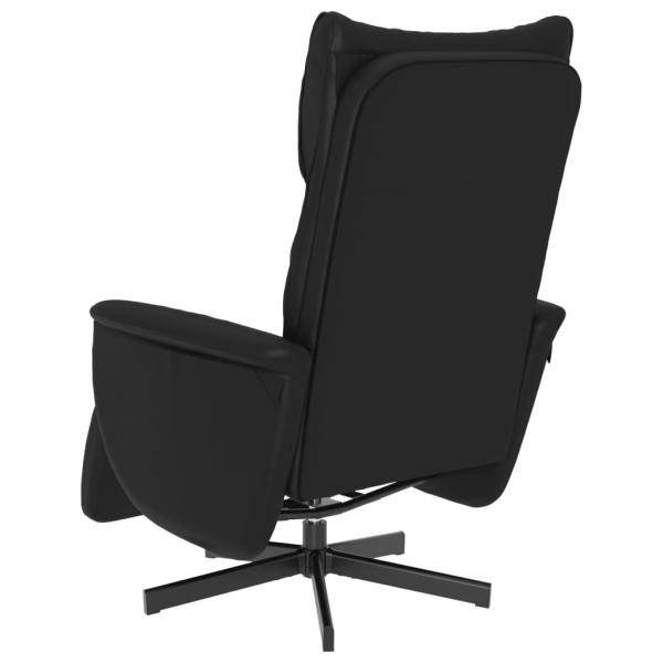 Relaxsessel mit Fußteil Schwarz Kunstleder