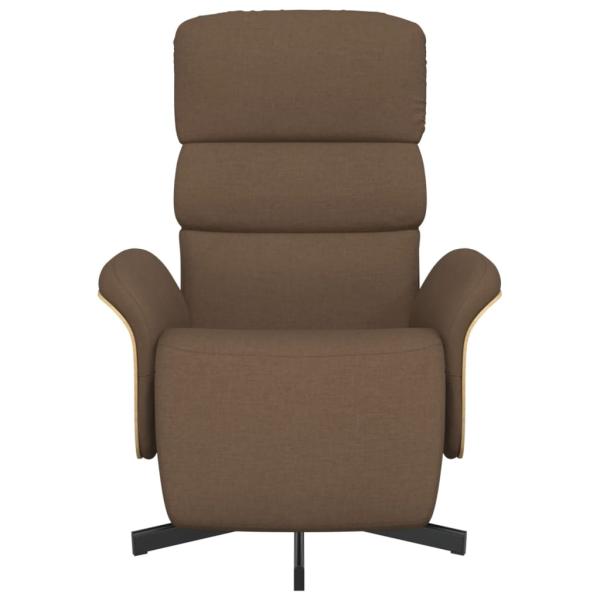 Relaxsessel mit Fußteil Braun Stoff