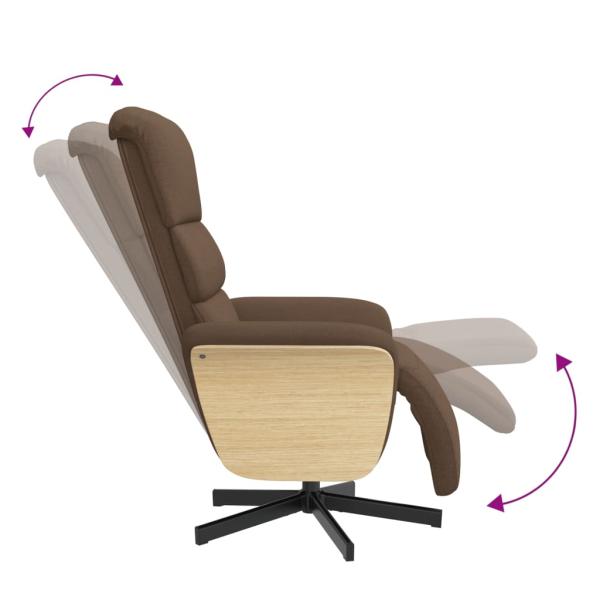Relaxsessel mit Fußteil Braun Stoff