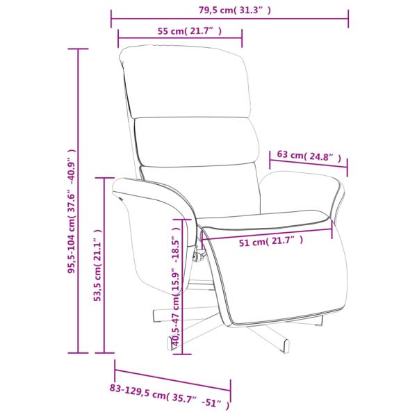 Relaxsessel mit Fußteil Braun Stoff
