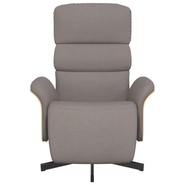 Relaxsessel mit Fußteil Taupe Stoff