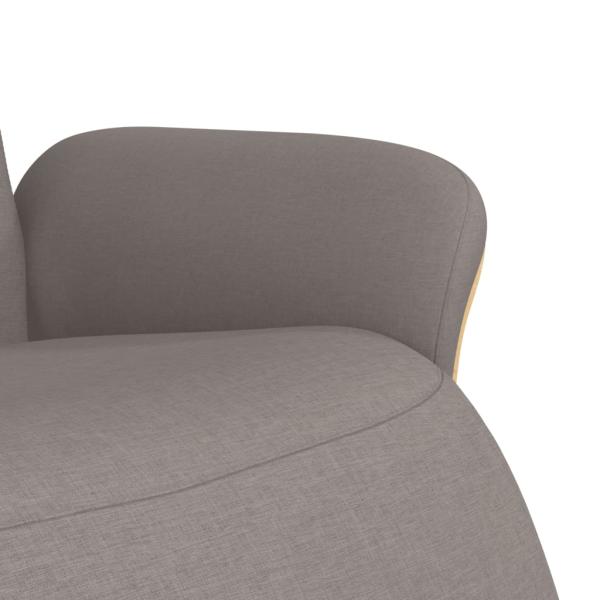 Relaxsessel mit Fußteil Taupe Stoff