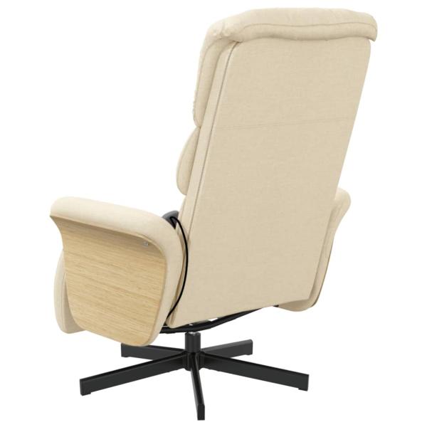Massagesessel mit Fußteil Creme Stoff