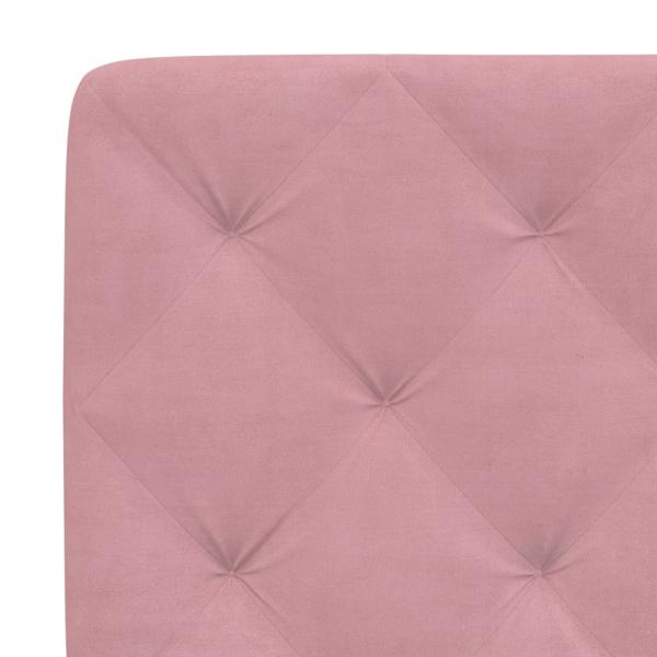 Bettgestell mit Kopfteil Rosa 80x200 cm Samt