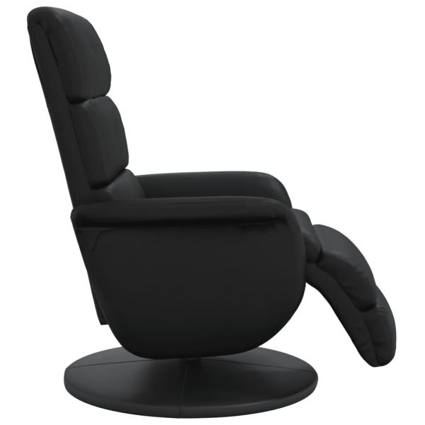 Relaxsessel mit Fußteil Schwarz Kunstleder