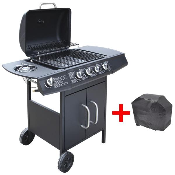 ARDEBO.de - Gasgrill 4+1 Brenner Schwarz