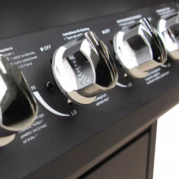 Gasgrill 4+1 Brenner Schwarz